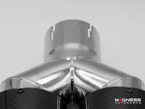 FIAT 124 Performance Exhaust by MADNESS - Monza - Dual Exit w/ Carbon Fiber Quad Tips V1